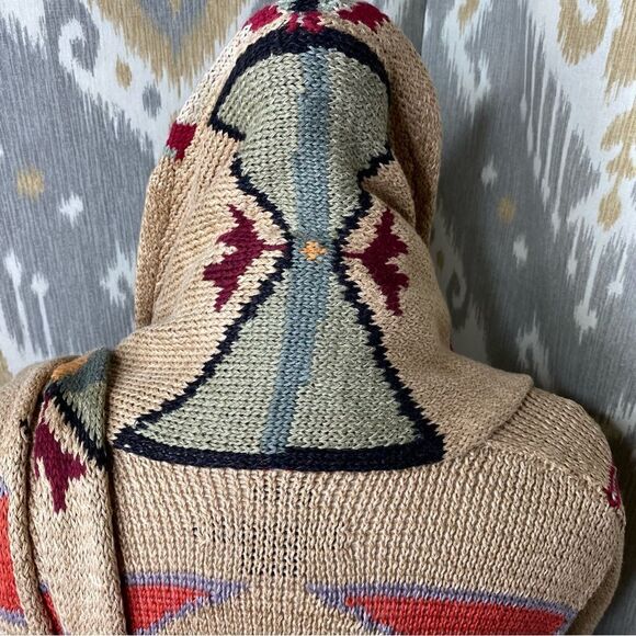 Ralph Lauren Handknit Southwestern Indian Blanket Patchwork Cardigan Sweater - Picture 4 of 16